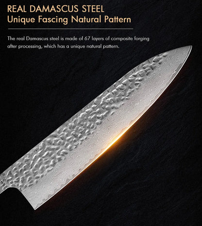 Damascus Steel VG10 Chef Knife Blank - Hand Forged Kitchen Knife Making Tool - ZOOMNSTORE