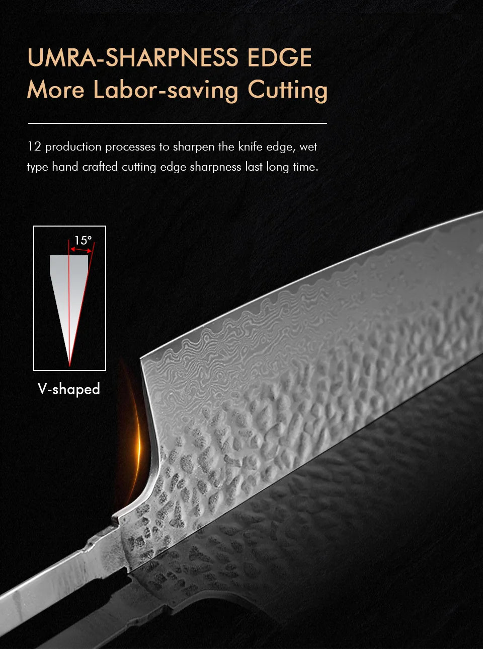 Damascus Steel VG10 Chef Knife Blank - Hand Forged Kitchen Knife Making Tool - ZOOMNSTORE