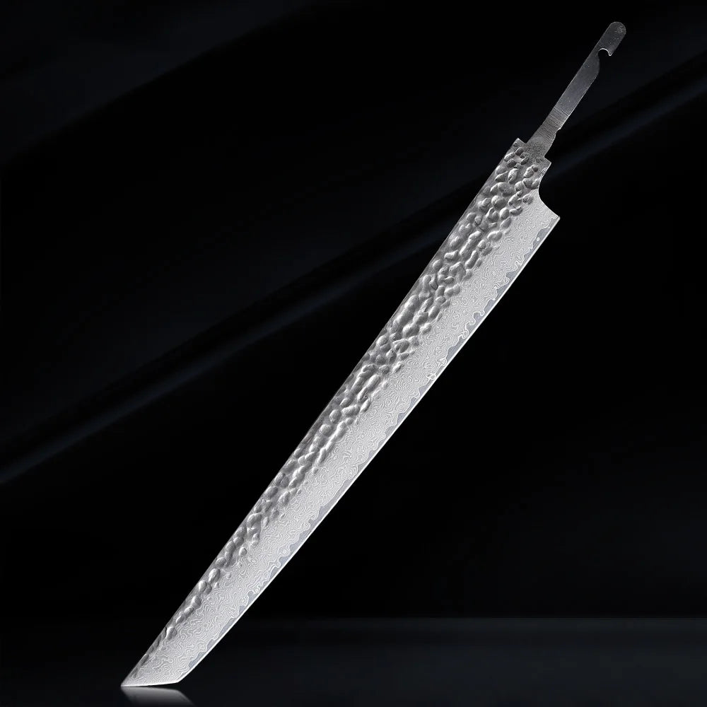 Damascus Steel VG10 Chef Knife Blank - Hand Forged Kitchen Knife Making Tool - ZOOMNSTORE