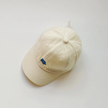 Lovely Flower Children Baseball Cap Solid Color Kids Duck Tongue Hat 3-5 Years Boy Girl Baby Outdoor Sun Visor Cotton Peaked Hat - ZOOMNSTORE