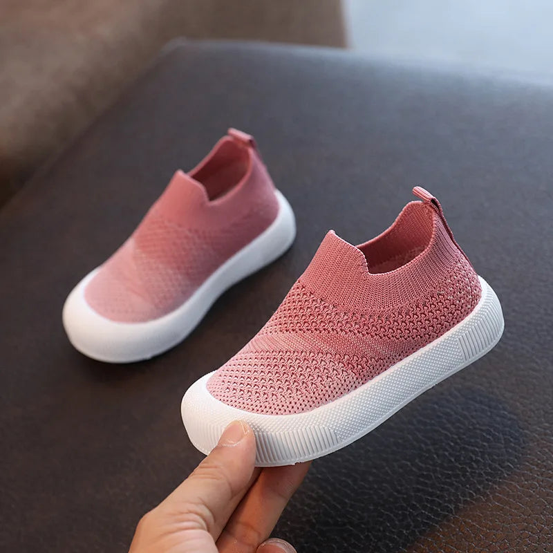 Childrens Slip-On Sneakers - Breathable Mesh Boys  Girls Shoes - ZOOMNSTORE