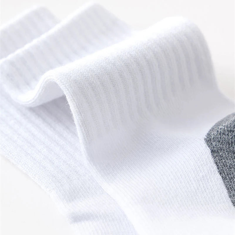 5 Pair Spring Autumn Children Socks Cotton Girl Boy Baby Warm Soft White Black Gray For Winter 1-3-5-8-12 Year Kids Student Sock - ZOOMNSTORE