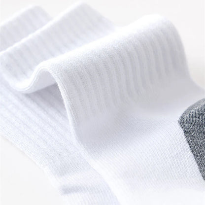 5 Pair Spring Autumn Children Socks Cotton Girl Boy Baby Warm Soft White Black Gray For Winter 1-3-5-8-12 Year Kids Student Sock - ZOOMNSTORE