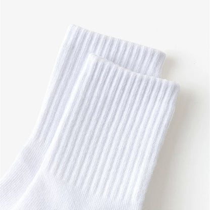 5 Pair Spring Autumn Children Socks Cotton Girl Boy Baby Warm Soft White Black Gray For Winter 1-3-5-8-12 Year Kids Student Sock - ZOOMNSTORE