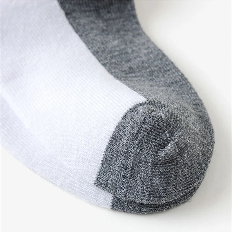 5 Pair Spring Autumn Children Socks Cotton Girl Boy Baby Warm Soft White Black Gray For Winter 1-3-5-8-12 Year Kids Student Sock - ZOOMNSTORE