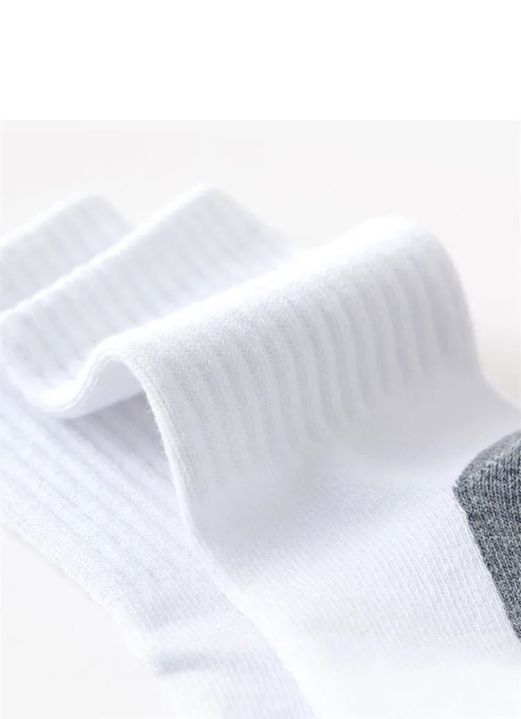 5 Pair Spring Autumn Children Socks Cotton Girl Boy Baby Warm Soft White Black Gray For Winter 1-3-5-8-12 Year Kids Student Sock - ZOOMNSTORE
