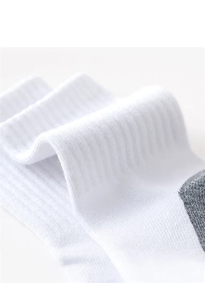 5 Pair Spring Autumn Children Socks Cotton Girl Boy Baby Warm Soft White Black Gray For Winter 1-3-5-8-12 Year Kids Student Sock - ZOOMNSTORE