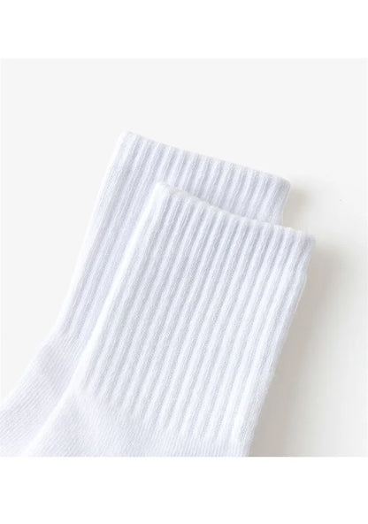 5 Pair Spring Autumn Children Socks Cotton Girl Boy Baby Warm Soft White Black Gray For Winter 1-3-5-8-12 Year Kids Student Sock - ZOOMNSTORE