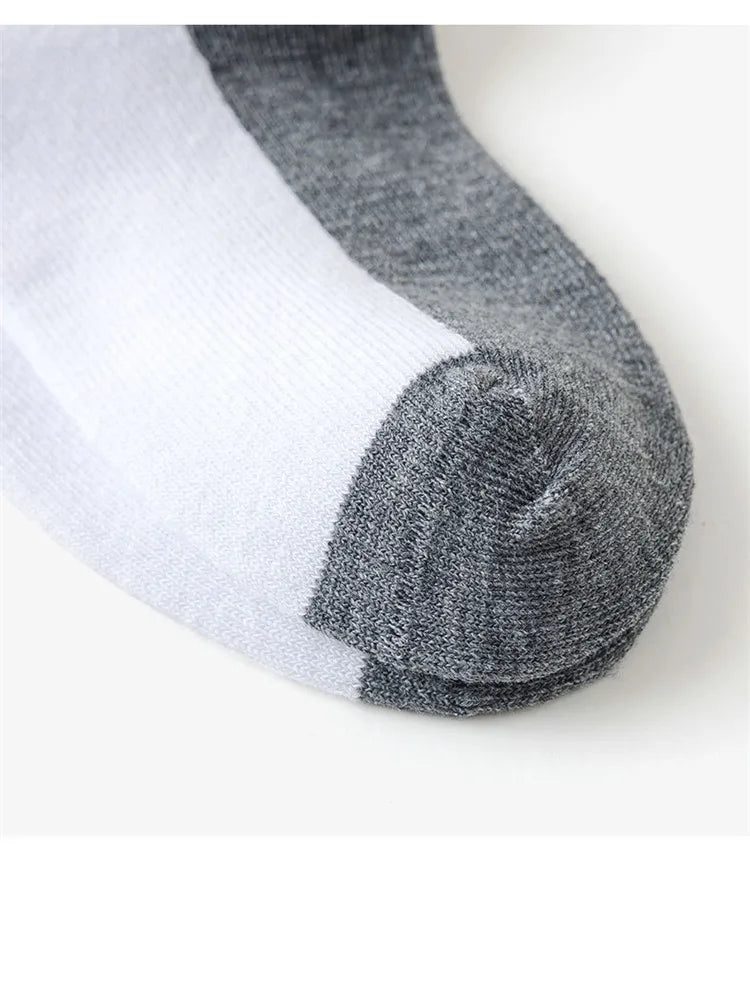 5 Pair Spring Autumn Children Socks Cotton Girl Boy Baby Warm Soft White Black Gray For Winter 1-3-5-8-12 Year Kids Student Sock - ZOOMNSTORE