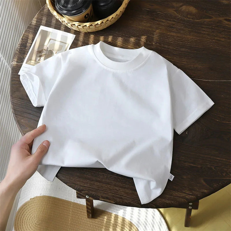 Childrens Cotton T-Shirts - Summer Casual Short Sleeve Tops for Boys and Girls - ZOOMNSTORE