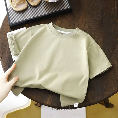 Childrens Cotton T-Shirts - Summer Casual Short Sleeve Tops for Boys and Girls - ZOOMNSTORE