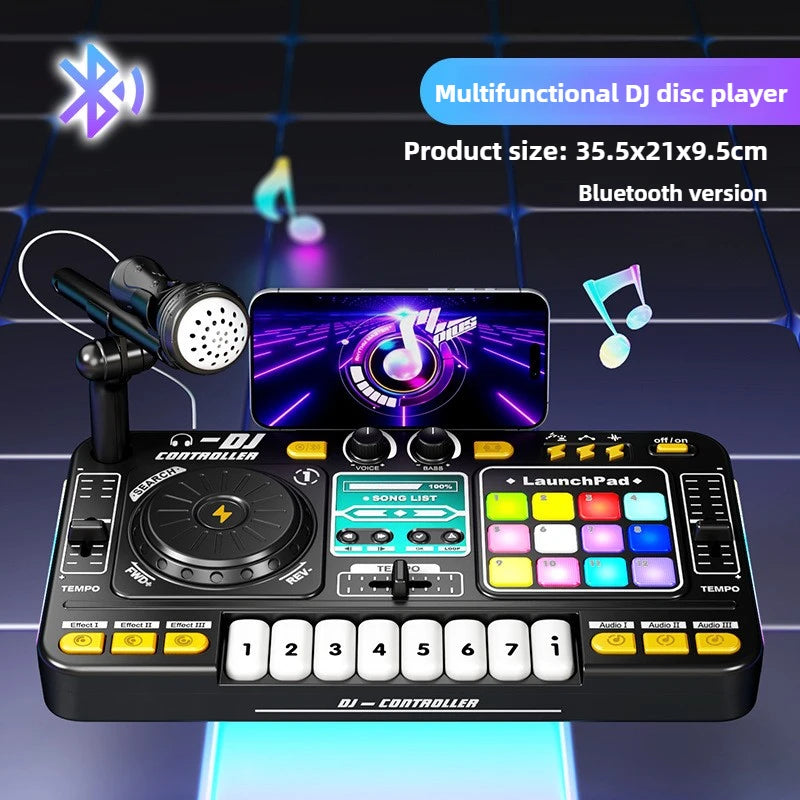 Childrens DJ Mixer Toy - Multifunctional Simulation Controller  Sound Card - ZOOMNSTORE