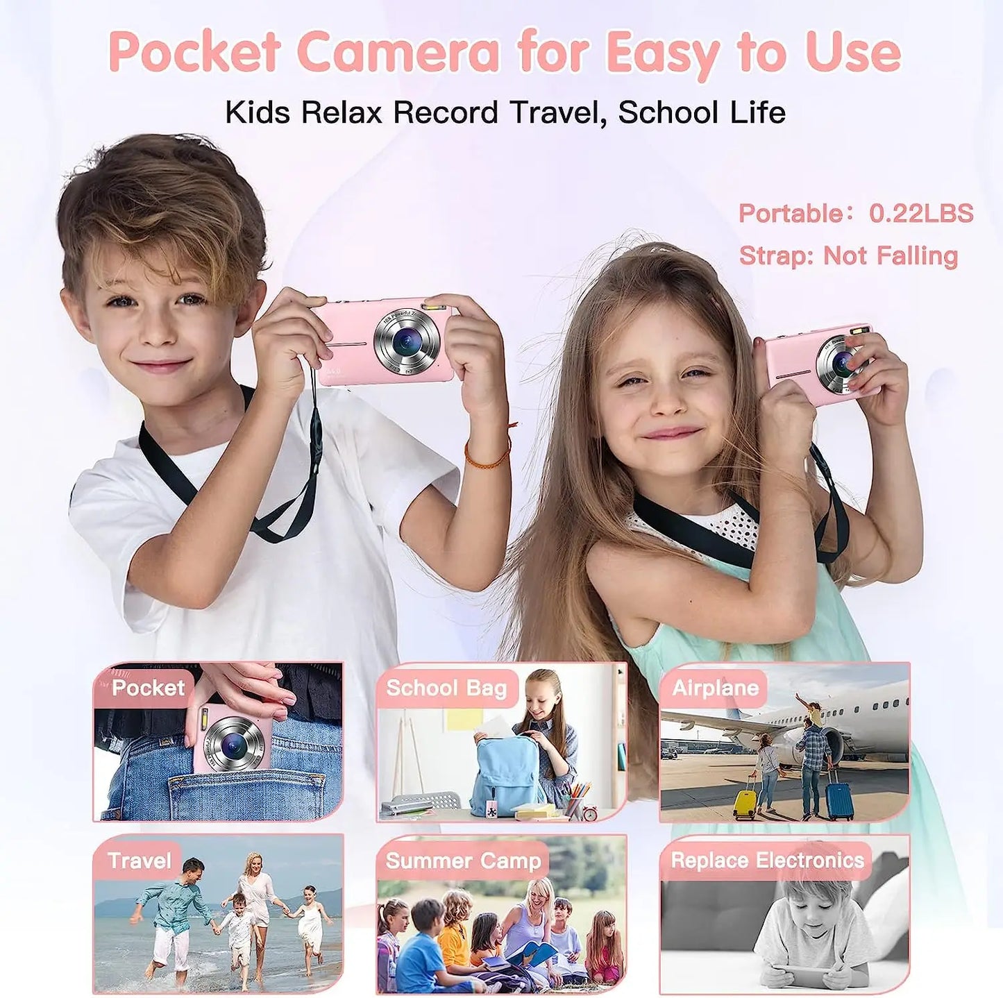 Children Digital Camera - 16X Zoom Compact Kids Camera with 1080P Video & Face Detection - ZOOMNSTORE