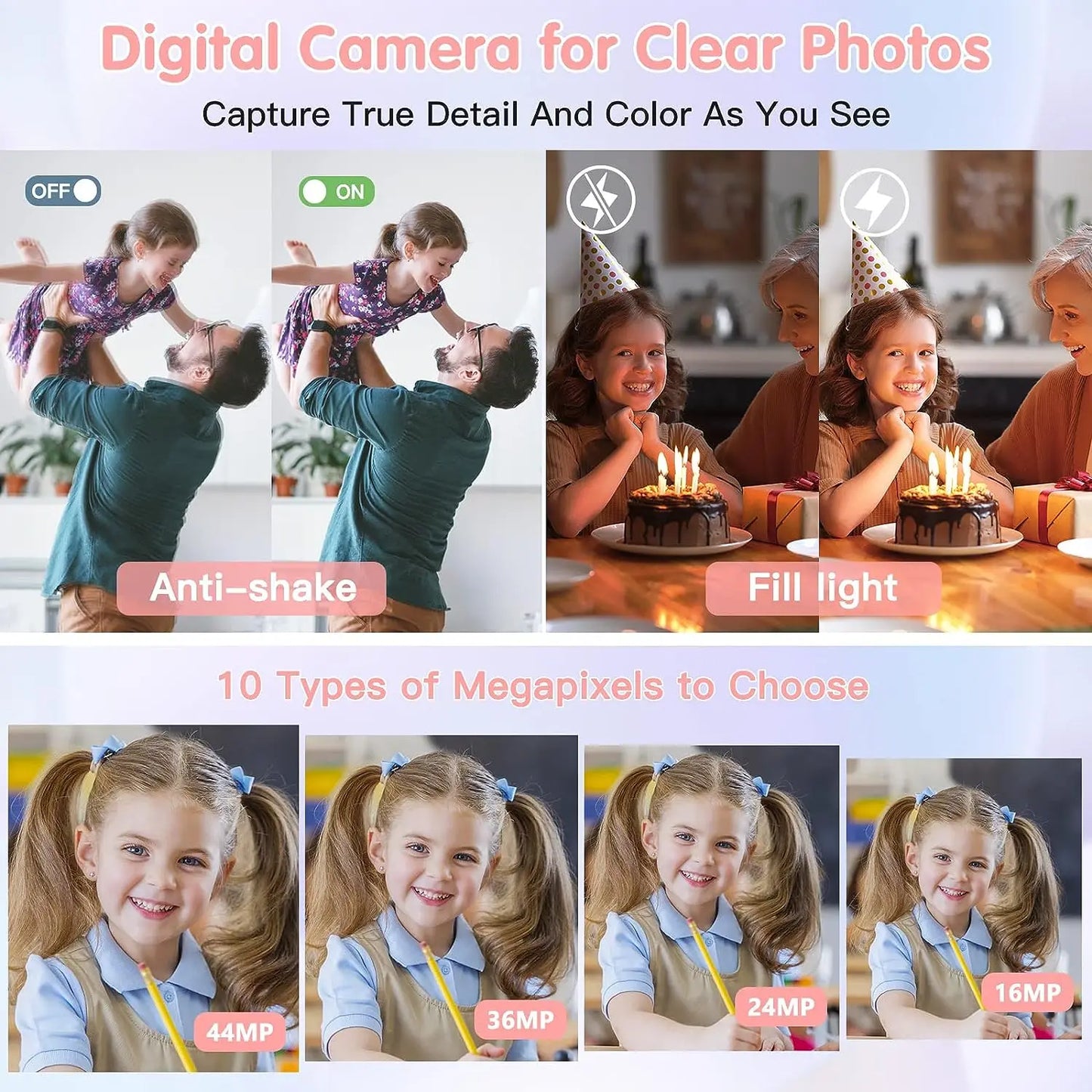 Children Digital Camera - 16X Zoom Compact Kids Camera with 1080P Video & Face Detection - ZOOMNSTORE