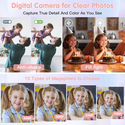 Children Digital Camera - 16X Zoom Compact Kids Camera with 1080P Video & Face Detection - ZOOMNSTORE
