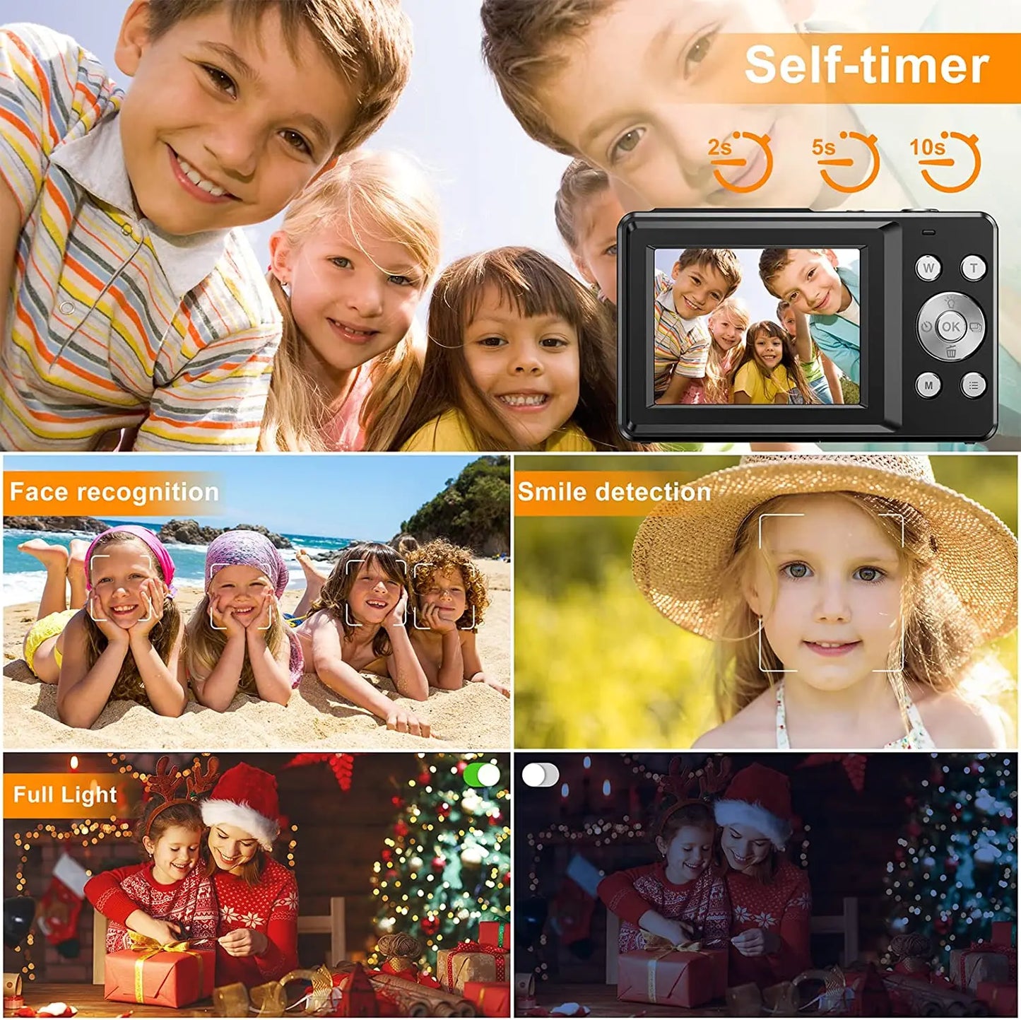 Children Digital Camera - 16X Zoom Compact Kids Camera with 1080P Video & Face Detection - ZOOMNSTORE