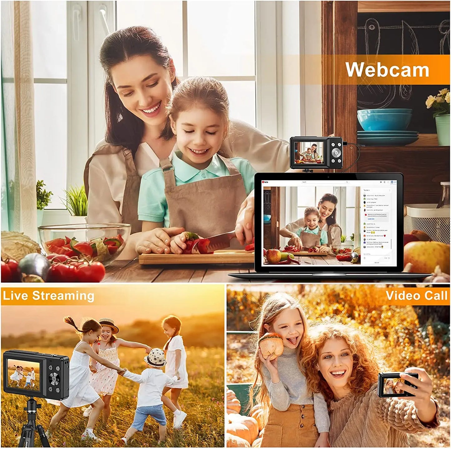 Children Digital Camera - 16X Zoom Compact Kids Camera with 1080P Video & Face Detection - ZOOMNSTORE