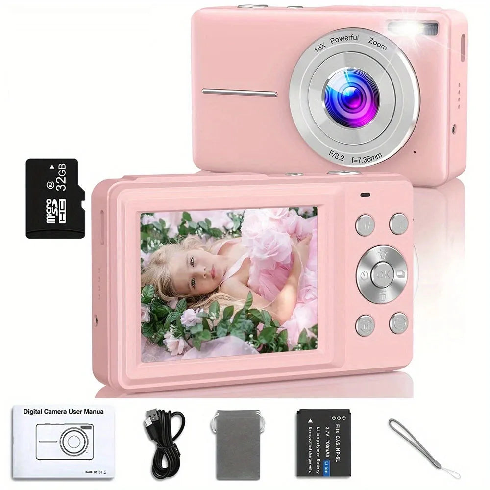 Children Digital Camera - 16X Zoom Compact Kids Camera with 1080P Video & Face Detection - ZOOMNSTORE