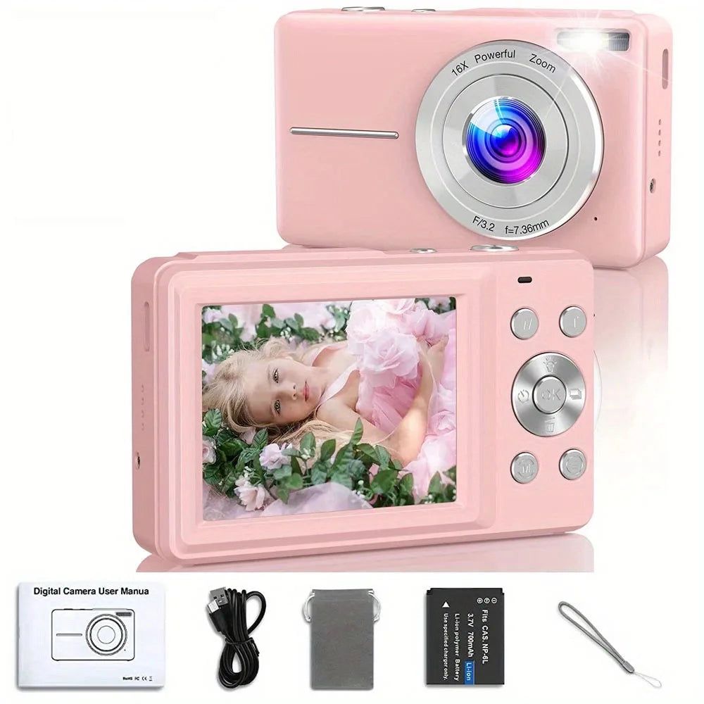 Children Digital Camera - 16X Zoom Compact Kids Camera with 1080P Video & Face Detection - ZOOMNSTORE