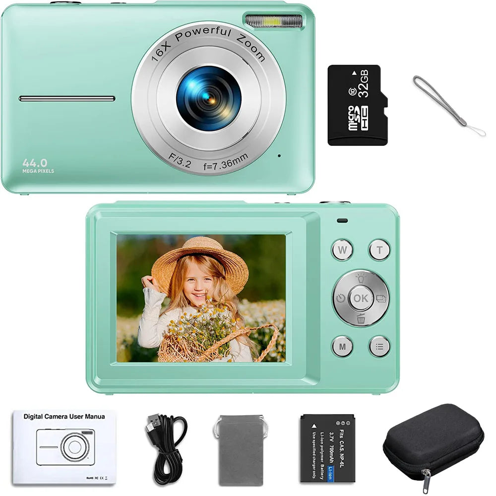 Children Digital Camera - 16X Zoom Compact Kids Camera with 1080P Video & Face Detection - ZOOMNSTORE