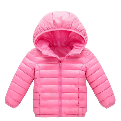 Kids Hooded Down Jacket - Warm Autumn Winter Coat for Boys and Girls - ZOOMNSTORE