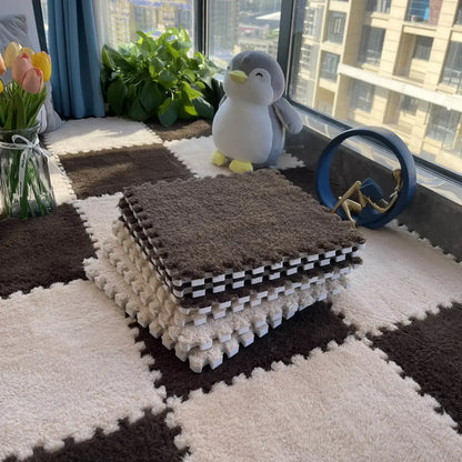 Children Play Mat - Soft Plush Kids Puzzle Carpet | Foam Floor Tiles 30x30cm - ZOOMNSTORE