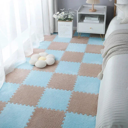 Children Play Mat - Soft Plush Kids Puzzle Carpet | Foam Floor Tiles 30x30cm - ZOOMNSTORE