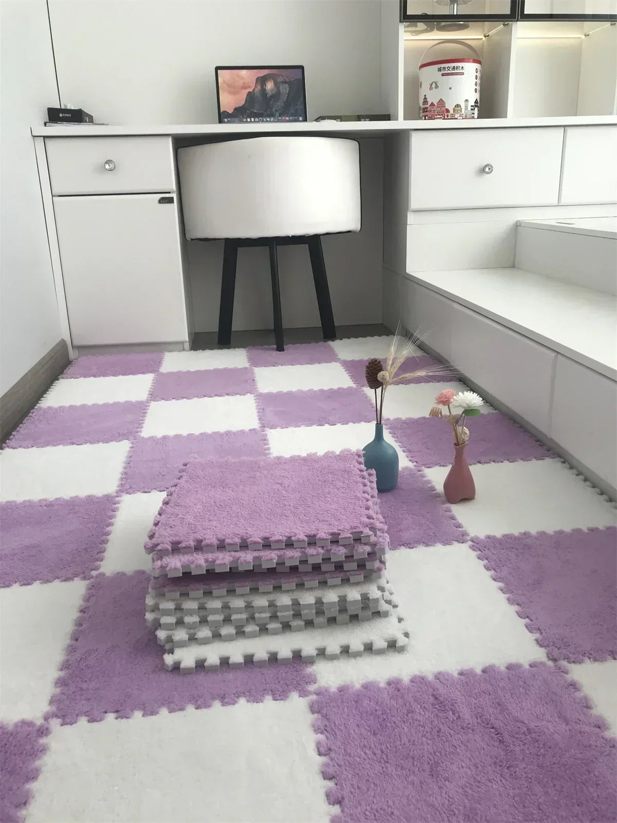 Children Play Mat - Soft Plush Kids Puzzle Carpet | Foam Floor Tiles 30x30cm - ZOOMNSTORE