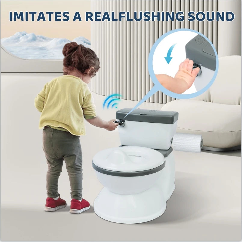 Children Potty Training Seat - Portable Toddler Toilet Seat with Simulated Flushing Sound - ZOOMNSTORE