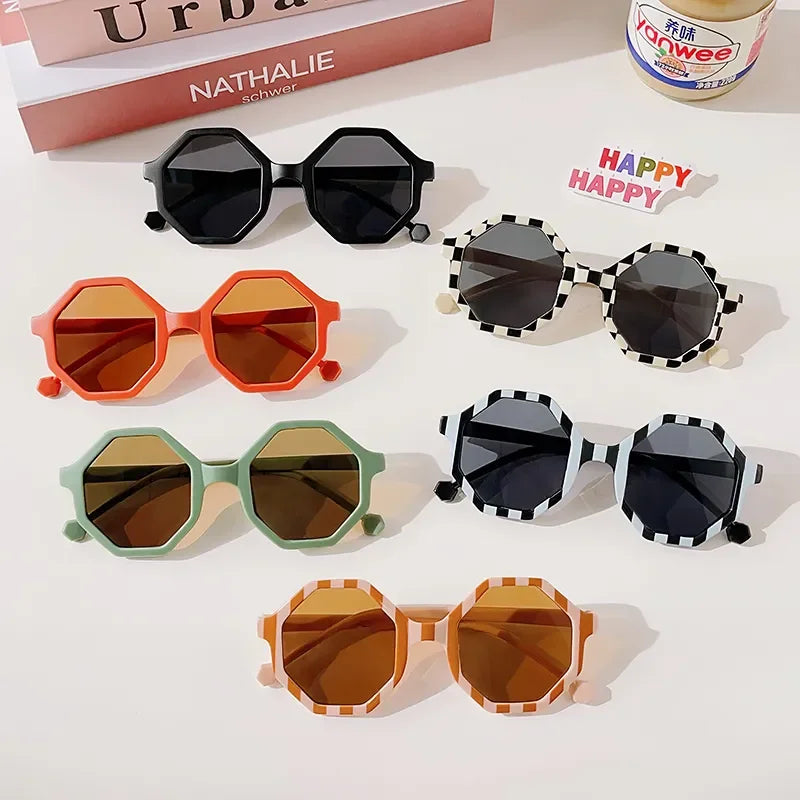 Vintage Frosted Round Sunglasses - UV400 Sun Protection for Kids - ZOOMNSTORE