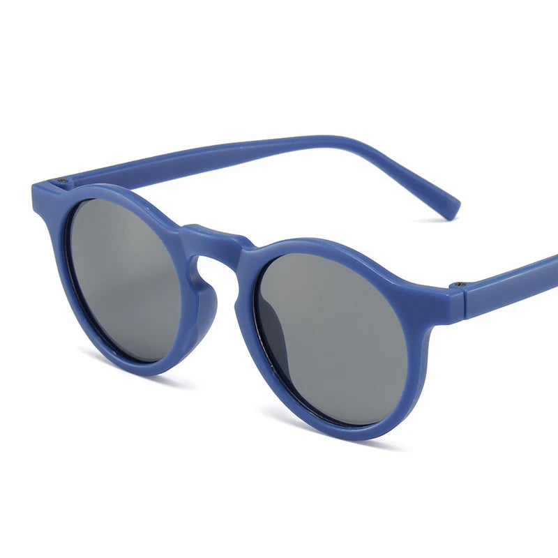 Vintage Frosted Round Sunglasses - UV400 Sun Protection for Kids - ZOOMNSTORE