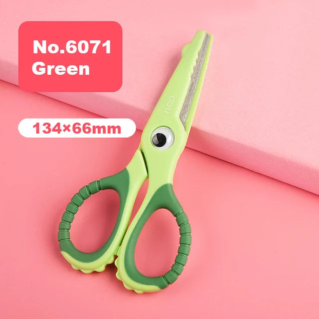 Deli Cartoon Safety Scissors for Children's DIY Handmade Craft Paper Cuttings School Stationery Small Shear Cute - ZOOMNSTORE