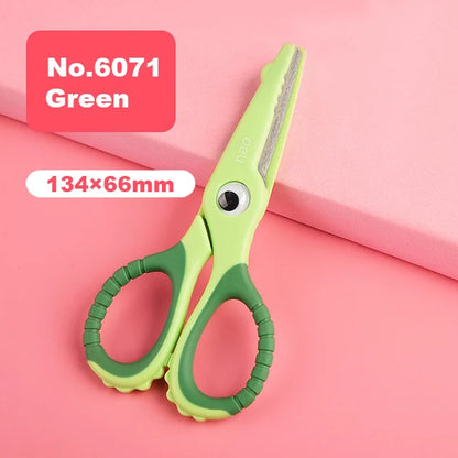 Deli Cartoon Safety Scissors for Children's DIY Handmade Craft Paper Cuttings School Stationery Small Shear Cute - ZOOMNSTORE