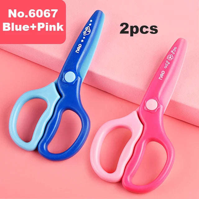 Deli Cartoon Safety Scissors for Children's DIY Handmade Craft Paper Cuttings School Stationery Small Shear Cute - ZOOMNSTORE