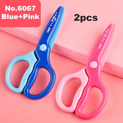Deli Cartoon Safety Scissors for Children's DIY Handmade Craft Paper Cuttings School Stationery Small Shear Cute - ZOOMNSTORE