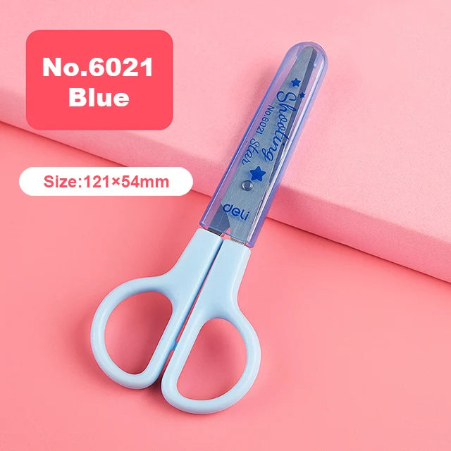 Deli Cartoon Safety Scissors for Children's DIY Handmade Craft Paper Cuttings School Stationery Small Shear Cute - ZOOMNSTORE