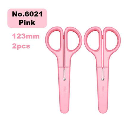 Deli Cartoon Safety Scissors for Children's DIY Handmade Craft Paper Cuttings School Stationery Small Shear Cute - ZOOMNSTORE