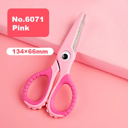 Deli Cartoon Safety Scissors for Children's DIY Handmade Craft Paper Cuttings School Stationery Small Shear Cute - ZOOMNSTORE
