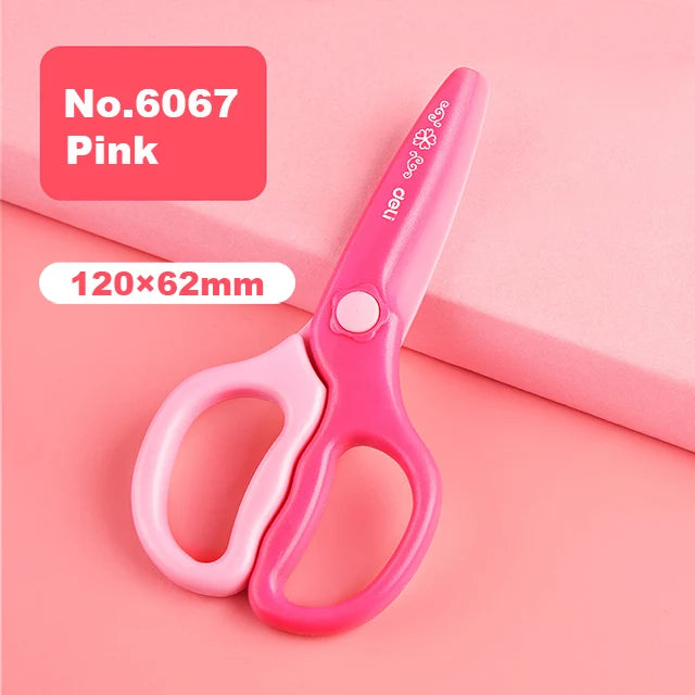 Deli Cartoon Safety Scissors for Children's DIY Handmade Craft Paper Cuttings School Stationery Small Shear Cute - ZOOMNSTORE
