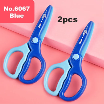 Deli Cartoon Safety Scissors for Children's DIY Handmade Craft Paper Cuttings School Stationery Small Shear Cute - ZOOMNSTORE