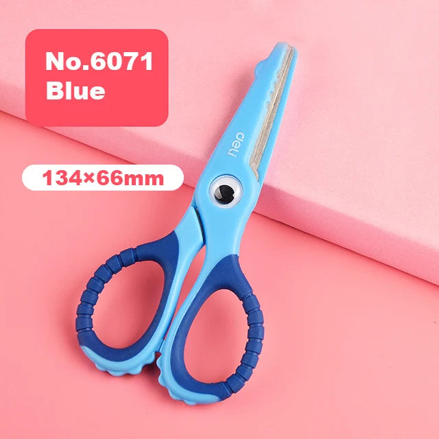 Deli Cartoon Safety Scissors for Children's DIY Handmade Craft Paper Cuttings School Stationery Small Shear Cute - ZOOMNSTORE