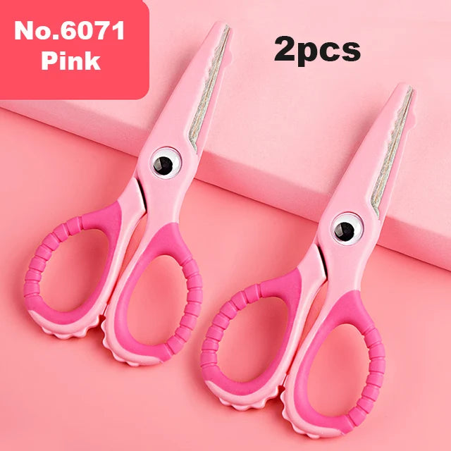 Deli Cartoon Safety Scissors for Children's DIY Handmade Craft Paper Cuttings School Stationery Small Shear Cute - ZOOMNSTORE