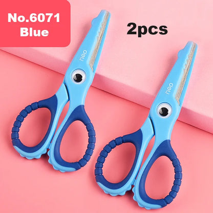 Deli Cartoon Safety Scissors for Children's DIY Handmade Craft Paper Cuttings School Stationery Small Shear Cute - ZOOMNSTORE