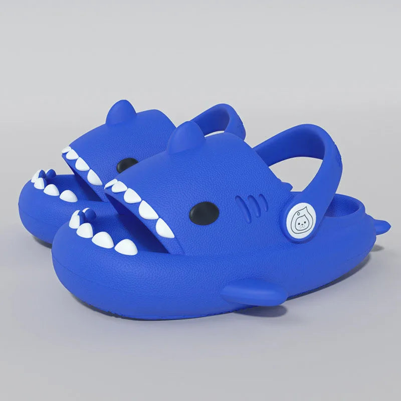 Cartoon Shark Sandals - Boys Girls Summer Non-slip Soft Sole Shoes - ZOOMNSTORE