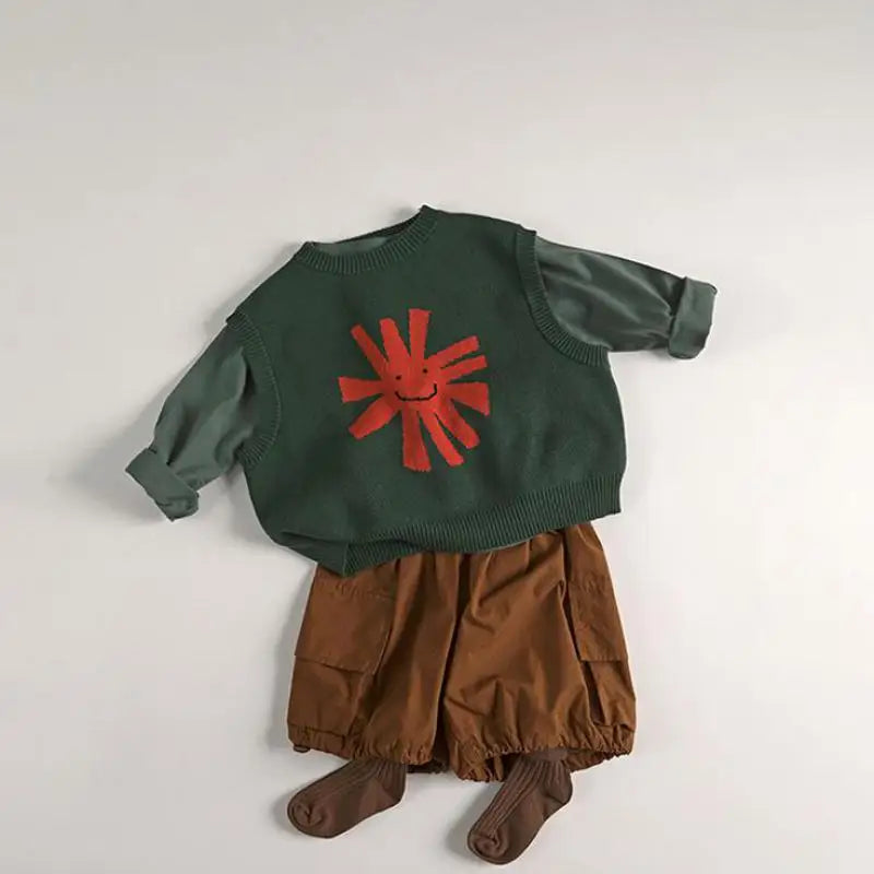 Childrens Sleeveless Knitted Vest - Cute Animal Cotton Sweater Coat for Boys  Girls - ZOOMNSTORE