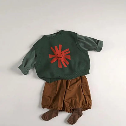 Childrens Sleeveless Knitted Vest - Cute Animal Cotton Sweater Coat for Boys  Girls - ZOOMNSTORE