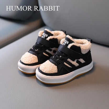 Children Snow Boots - Warm Plush Kids Winter Boots with Rubber Outsole & Anti-Slip Sole - ZOOMNSTORE