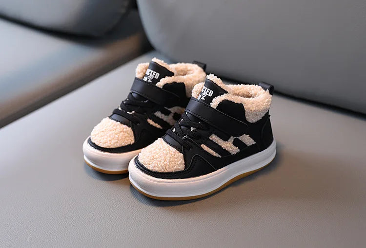 Children Snow Boots - Warm Plush Kids Winter Boots with Rubber Outsole & Anti-Slip Sole - ZOOMNSTORE