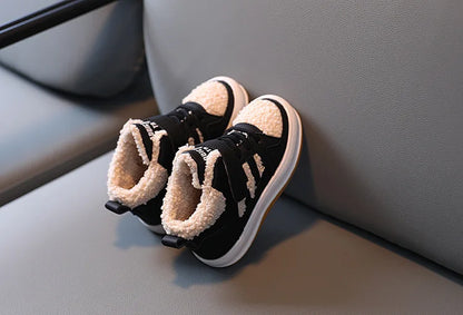 Children Snow Boots - Warm Plush Kids Winter Boots with Rubber Outsole & Anti-Slip Sole - ZOOMNSTORE