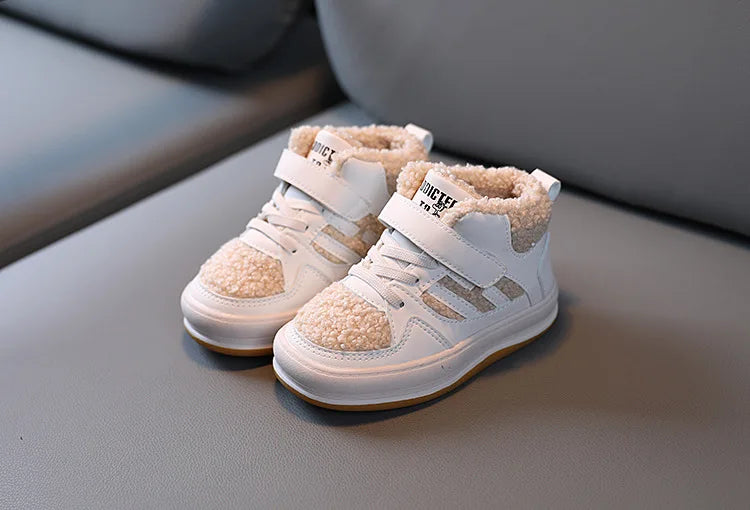 Children Snow Boots - Warm Plush Kids Winter Boots with Rubber Outsole & Anti-Slip Sole - ZOOMNSTORE